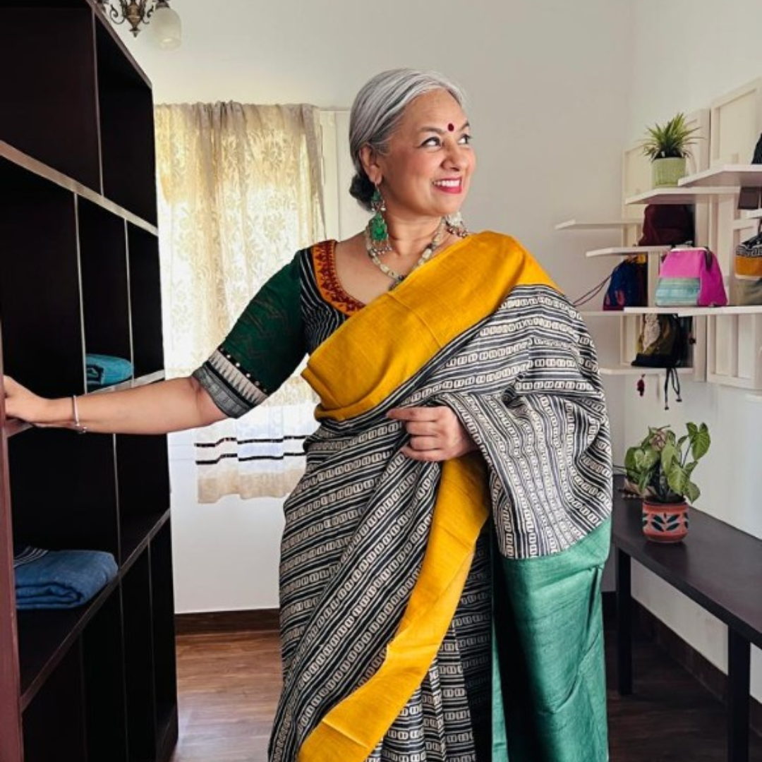 Emerald Green Handcrafted Handloom Pure Tussar Silk Saree
