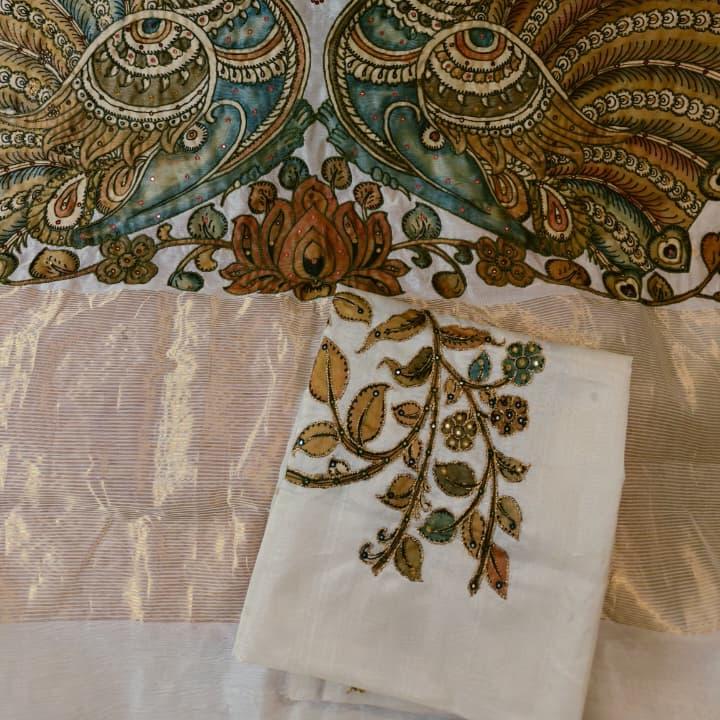 Chanderi meets Kalamkari