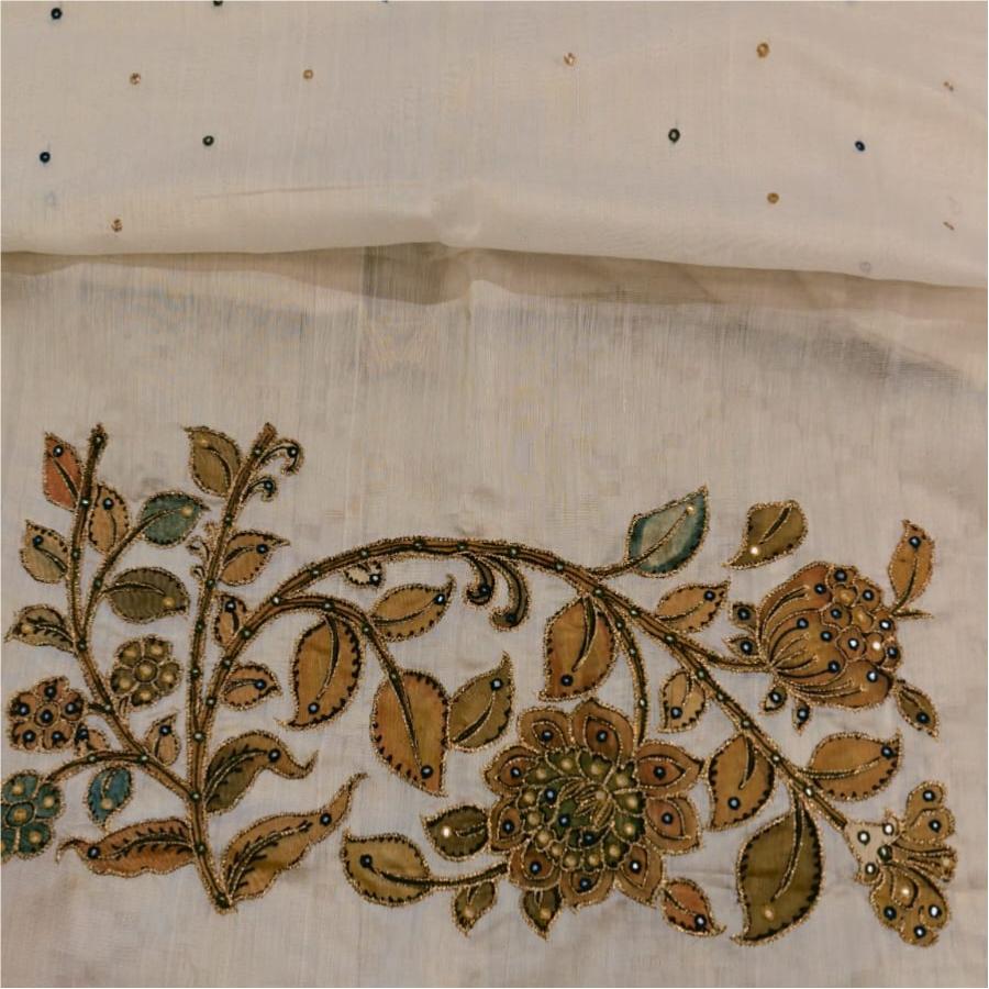 Chanderi meets Kalamkari