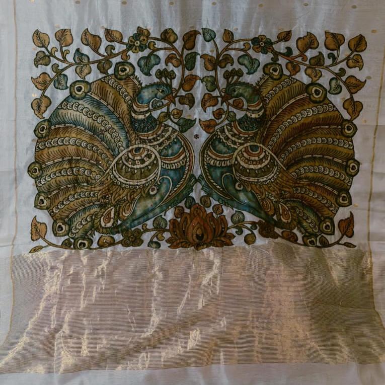 Chanderi meets Kalamkari