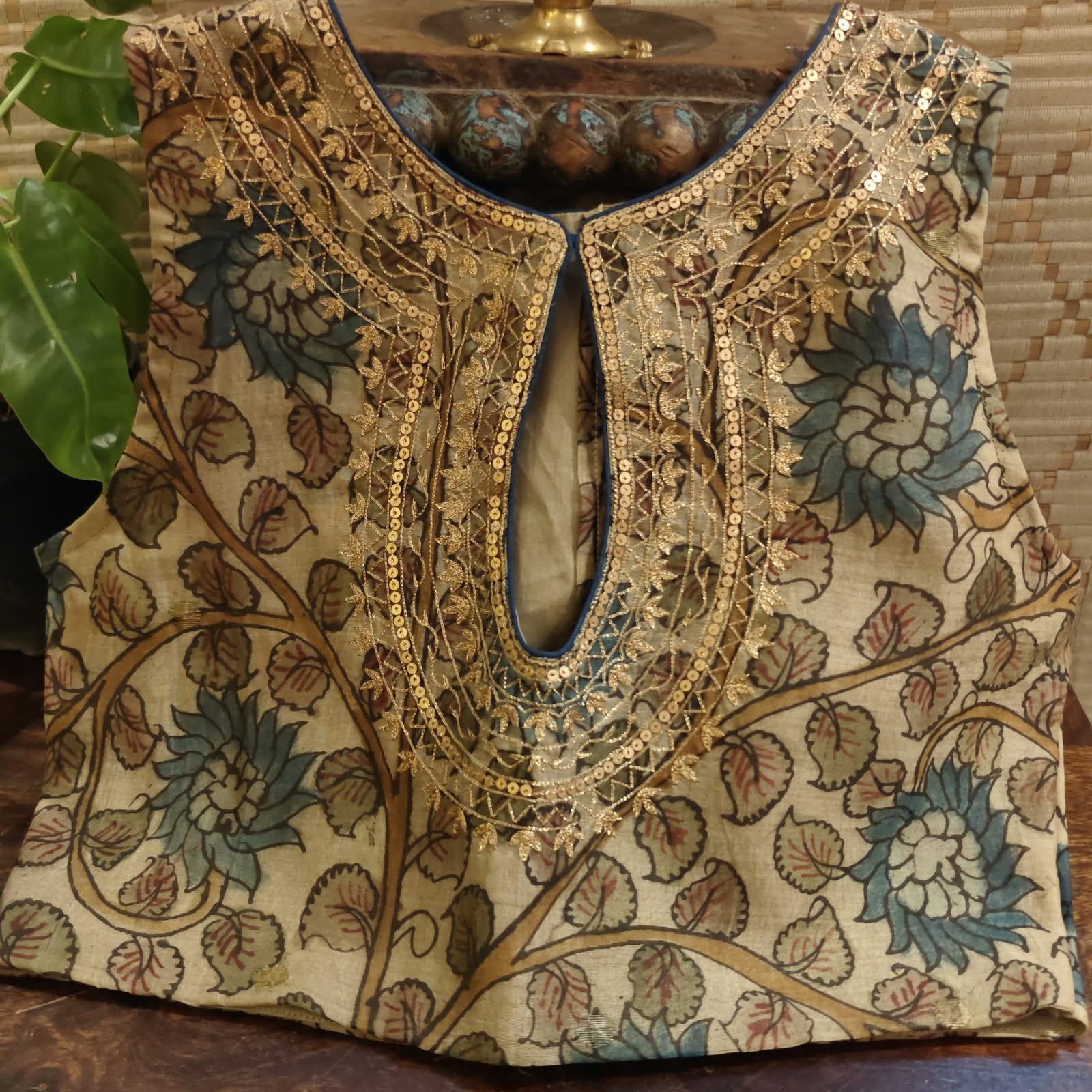 Fawn Florals — Kalamkari & Pittan