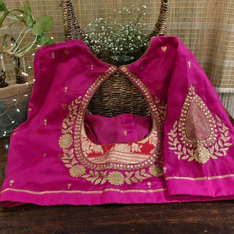 Chanderi | Rani Pink & a Touch of Red