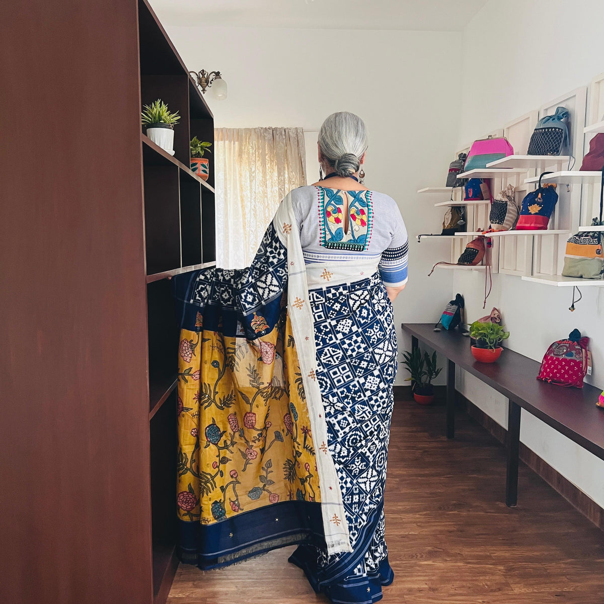 Midnight Blue- Kalamkari Bloom