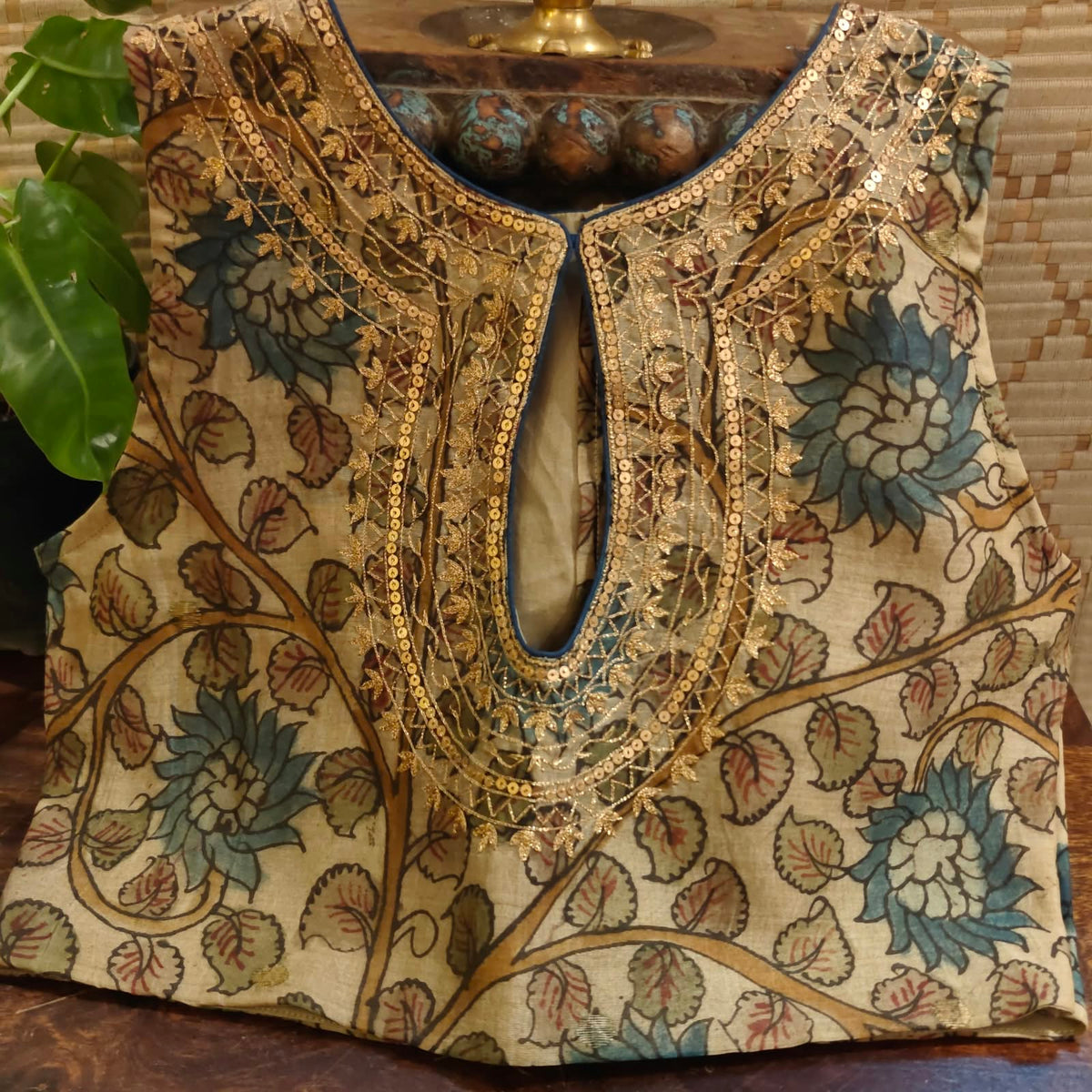 Fawn Florals — Kalamkari & Pittan