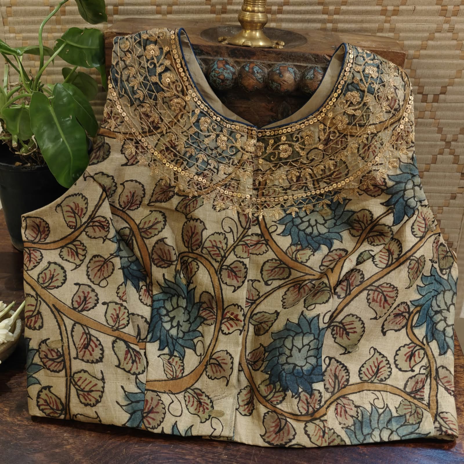 Fawn Florals — Kalamkari & Pittan