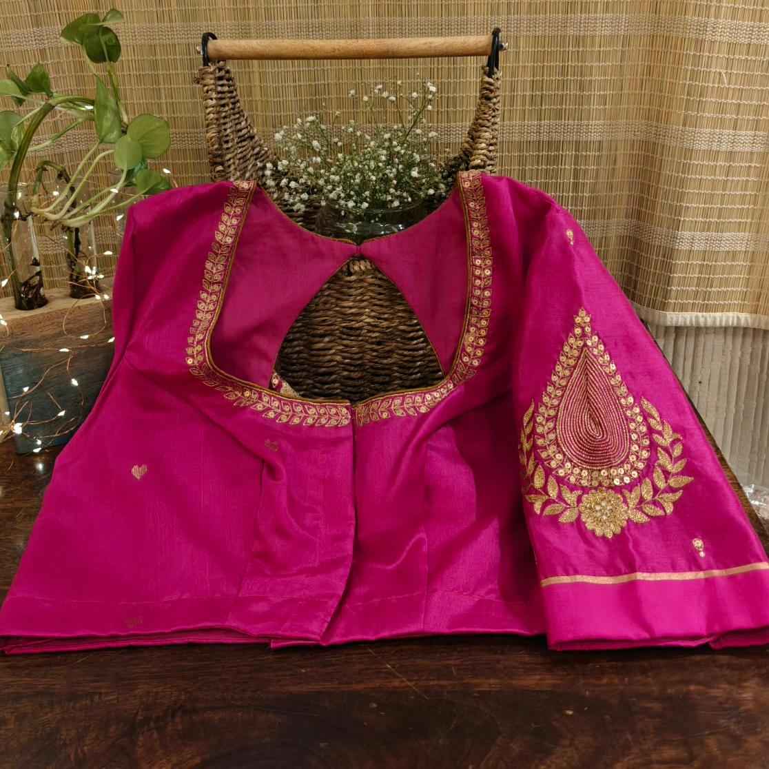 Chanderi | Rani Pink & a Touch of Red