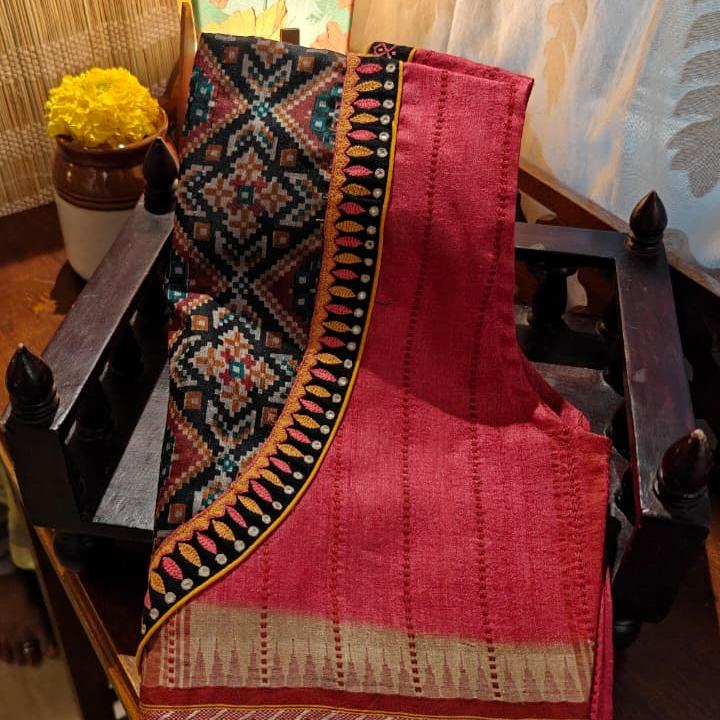 Ikkat Meets Vidarbha Tussar