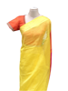 Yellow maheshwari silk cotton saree