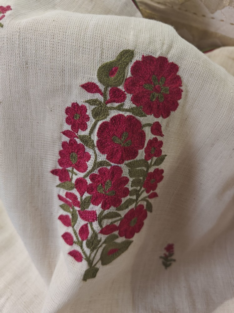 A bouquet of florals on ivory