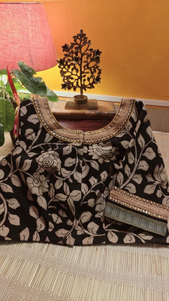 CHARCOAL & IVORY KALAMKARI