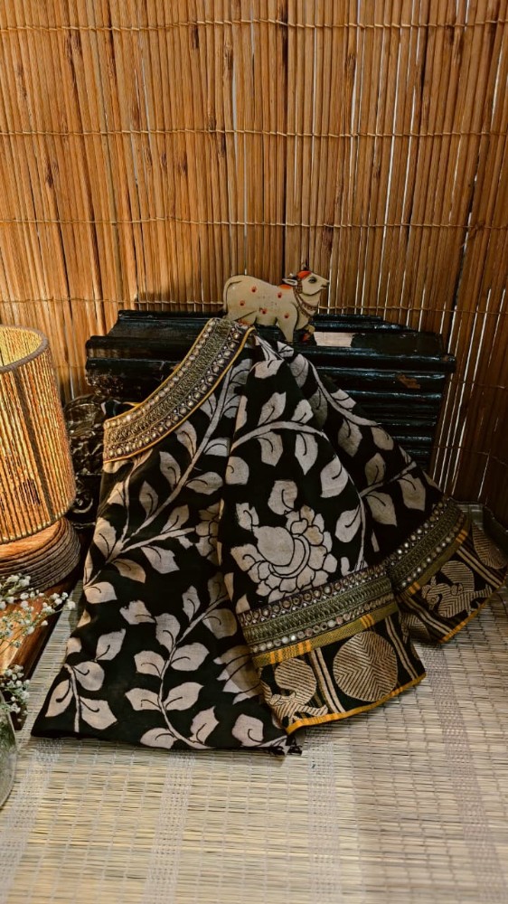 CHARCOAL & IVORY KALAMKARI