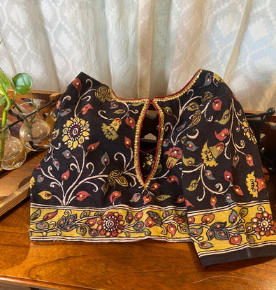 Charcoal Kalamkari with a Bloom of Color