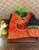 Red & Orange Checks Meet Charcoal Drama