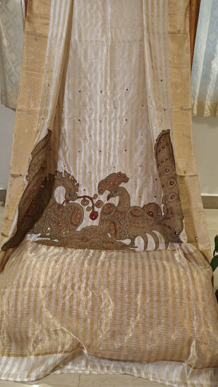 Chanderi Stripes & Olive Annam Dreams