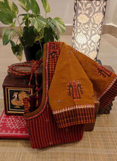 🔶 Kandangi Charm in Rust & Mustard 🧡🌿