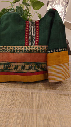 Vintage embroidery on tussar 🪡
