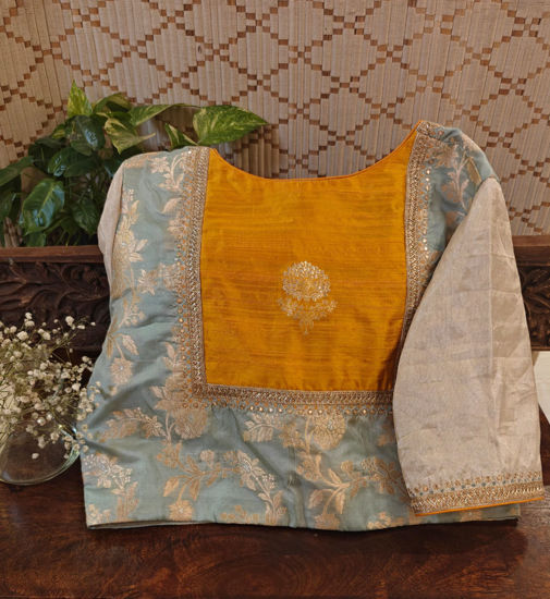 Banarasi Glow in Blue & Yellow ✨💙🌼