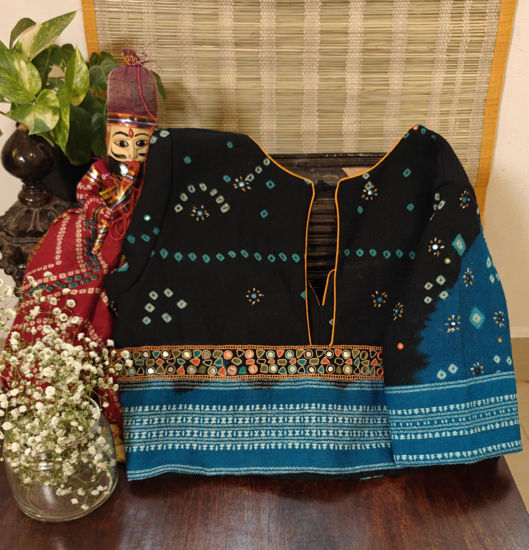 ✨ Charcoal & Turquoise Bandhani ✨