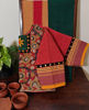 🔴🌿 Red Kalamkari & Green Yoke