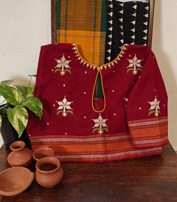 Kandangi • Red & Turmeric • Tribal Threads 🔥🌾