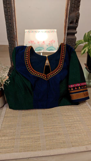 Khun Blue & Green — Choli Cut