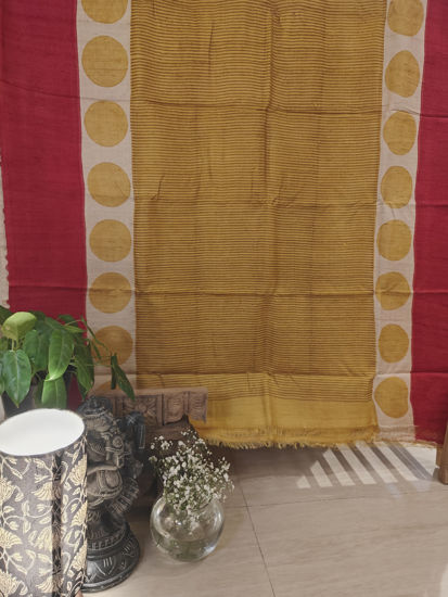 Bold Blooms on Tussar