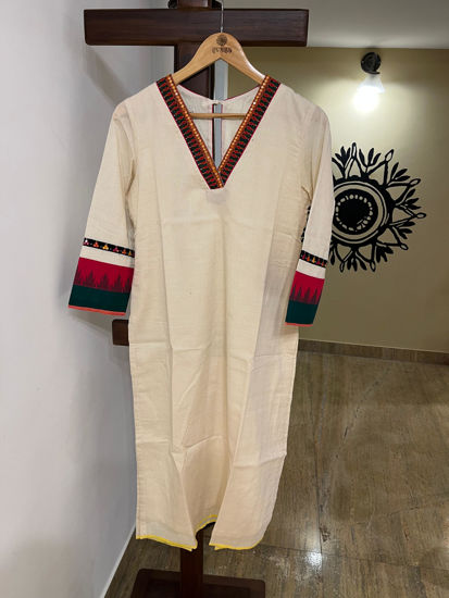 White Echo Kurta