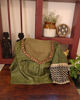 Tussar Silk in safe green,