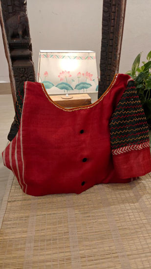 Red & Green Tussar Stories ❤️💚