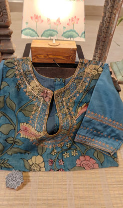Baby Blue Kalamkari