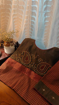 Subtle Checks, Quiet Sparkle — Cotton