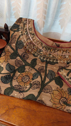 Vintage Gold & Silver in blue and florals