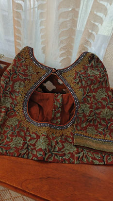 Sunlit Stitches | Block Print & Kutchi olive hues.