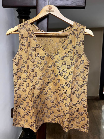 Ochre khadi short top