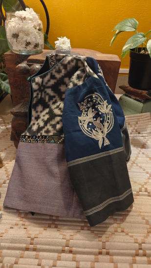 Telia Rumal. Indigo & Ivory.