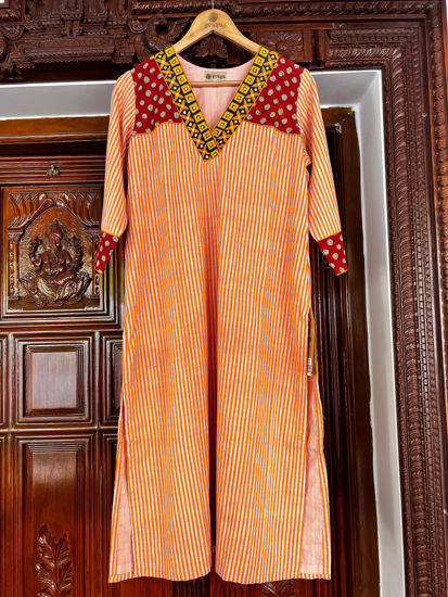 The Peach Mirror Kurta