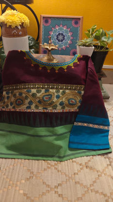 Ganga Jamuna Kanchi Cotton with Kalamkari