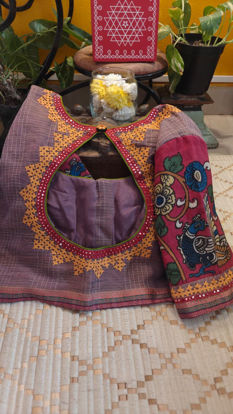 Grey with Red Kalamkari