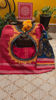 Red Narayanpet with Blue Kalamkari