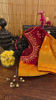 Bandhani in Red & Yellow