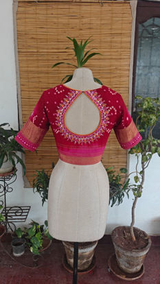 Vibrant Bandhani in Maroon & Gold