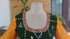 Vibrant Bandhani in Green & Gold